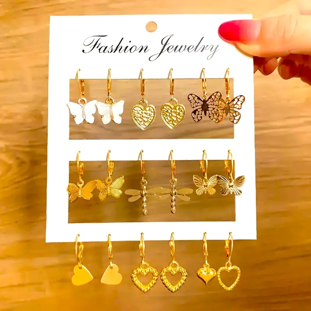 9 pairs earrings set for women jewelry for gifts